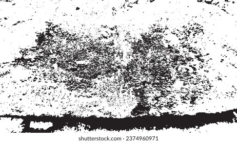 Grunge Texture. Black Dusty Scratchy Pattern. Abstract Grainy Background. Vector Design Artwork