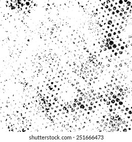 Grunge Texture with Black Halftone Dots .  