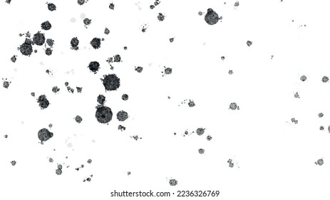 Grunge texture of black ink splashed surface