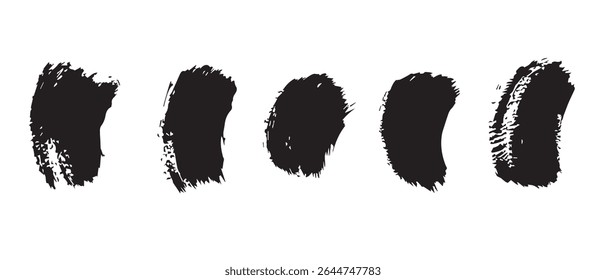 Fundo de Splats de Tinta Preta com Textura Grunge.