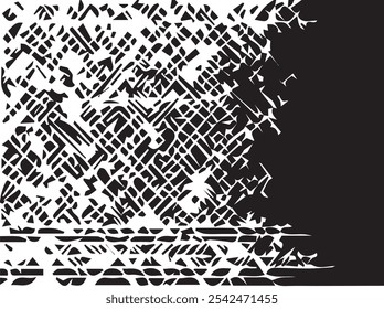 Grunge texture with black lines on a white background
