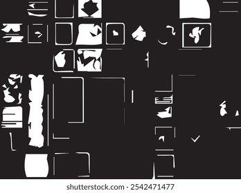 Grunge texture with black lines on a white background
