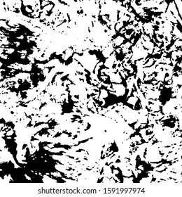 Grunge texture of black paint on a white background. Brush strokes, free layout. Dirt smeared on paper.