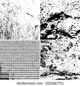 The grunge texture black and white