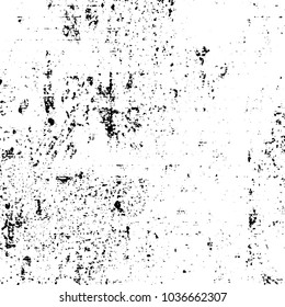 Grunge texture black and white. Abstract monochrome background of cracks, chips, lines, spots. Urban style vector pattern