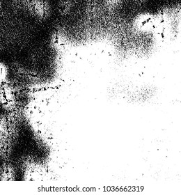 Grunge texture black and white. Abstract monochrome background of cracks, chips, lines, spots. Urban style vector pattern