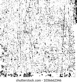 Grunge texture black and white. Abstract monochrome background of cracks, chips, lines, spots. Urban style vector pattern