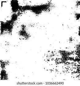 Grunge texture black and white. Abstract monochrome background of cracks, chips, lines, spots. Urban style vector pattern