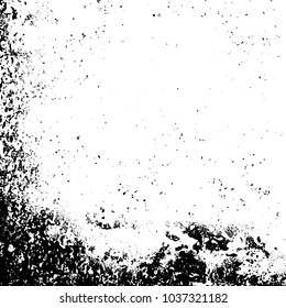 Grunge texture black and white. Abstract monochrome background of cracks, chips, lines, spots. Urban style vector pattern