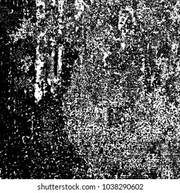 Grunge texture black and white. Abstract monochrome background of cracks, chips, lines, spots. Urban style vector pattern