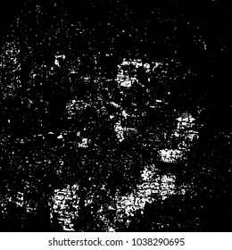 Grunge texture black and white. Abstract monochrome background of cracks, chips, lines, spots. Urban style vector pattern