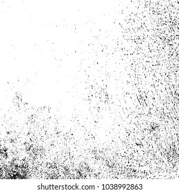 Grunge texture black and white. Abstract monochrome background of cracks, chips, lines, spots. Urban style vector pattern