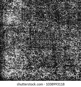 Grunge texture black and white. Abstract monochrome background of cracks, chips, lines, spots. Urban style vector pattern