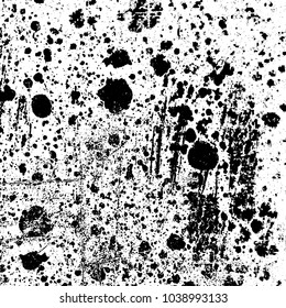 Grunge texture black and white. Abstract monochrome background of cracks, chips, lines, spots. Urban style vector pattern
