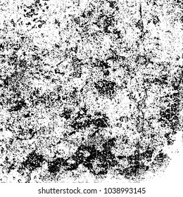 Grunge texture black and white. Abstract monochrome background of cracks, chips, lines, spots. Urban style vector pattern