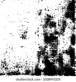 Grunge texture black and white. Abstract monochrome background of cracks, chips, lines, spots. Urban style vector pattern