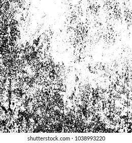 Grunge texture black and white. Abstract monochrome background of cracks, chips, lines, spots. Urban style vector pattern