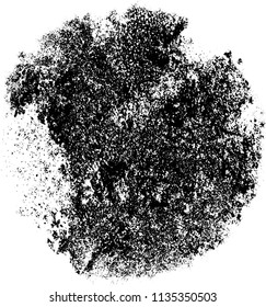 Grunge texture black and white. Abstract spot isolated