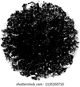 Grunge texture black and white. Abstract spot isolated