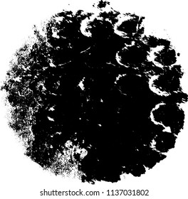 Grunge texture black and white. Abstract spot isolated