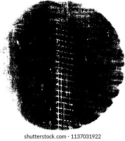 Grunge texture black and white. Abstract spot isolated