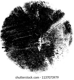 Grunge texture black and white. Abstract spot isolated