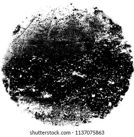 Grunge texture black and white. Abstract spot isolated