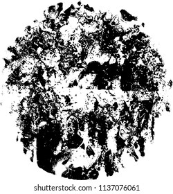 Grunge texture black and white. Abstract spot isolated