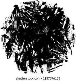 Grunge texture black and white. Abstract spot isolated