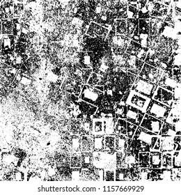 Grunge texture is black and white. Abstract vector background