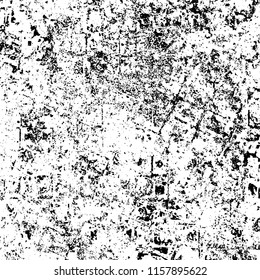 Grunge texture is black and white. Abstract vector background
