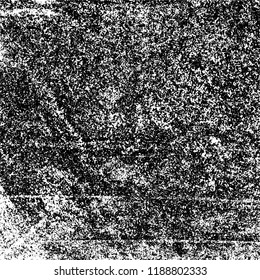 Grunge texture is black and white. Abstract vector background. Monochrome dark pattern on vintage surface