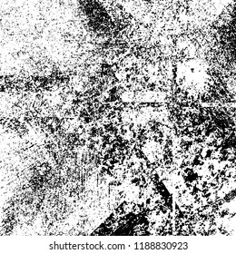 Grunge texture is black and white. Abstract vector background. Monochrome dark pattern on vintage surface