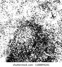 Grunge texture is black and white. Abstract vector background. Monochrome dark pattern on vintage surface