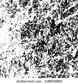 Grunge texture is black and white. Abstract vector background. Monochrome dark pattern on vintage surface
