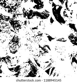 Grunge texture is black and white. Abstract vector background. Monochrome dark pattern on vintage surface
