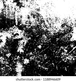 Grunge texture is black and white. Abstract vector background. Monochrome dark pattern on vintage surface