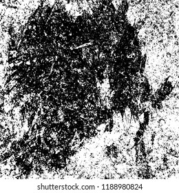Grunge texture is black and white. Abstract vector background. Monochrome dark pattern on vintage surface
