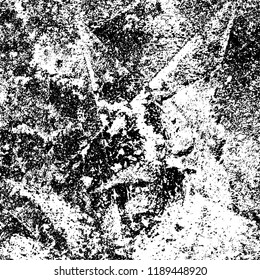 Grunge texture is black and white. Abstract vector background. Monochrome dark pattern on vintage surface