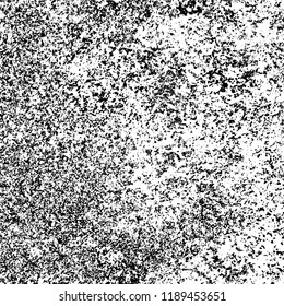 Grunge texture is black and white. Abstract vector background. Monochrome dark pattern on vintage surface