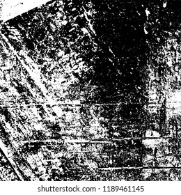Grunge texture is black and white. Abstract vector background. Monochrome dark pattern on vintage surface