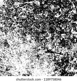 Grunge texture is black and white. Abstract vector background. Monochrome dark pattern on vintage surface