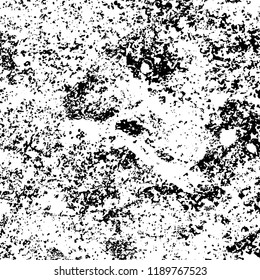 Grunge texture is black and white. Abstract vector background. Monochrome dark pattern on vintage surface