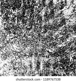 Grunge texture is black and white. Abstract vector background. Monochrome dark pattern on vintage surface