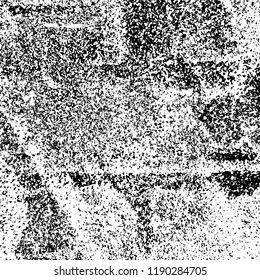 Grunge texture is black and white. Abstract vector background. Monochrome dark pattern on vintage surface