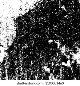 Grunge texture is black and white. Abstract vector background. Monochrome dark pattern on vintage surface
