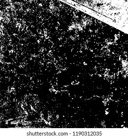 Grunge texture is black and white. Abstract vector background. Monochrome dark pattern on vintage surface