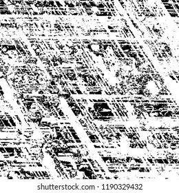 Grunge texture is black and white. Abstract vector background. Monochrome dark pattern on vintage surface