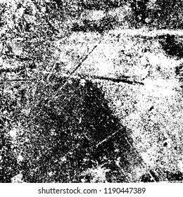 Grunge texture is black and white. Abstract vector background. Monochrome dark pattern on vintage surface