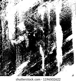 Grunge texture is black and white. Abstract vector background. Monochrome dark pattern on vintage surface